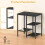 OGEMXU Kitchen Microwave Stand,4-Tier Adjustable Microwave Cart,Black 4