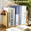 SHILIPAIJC Expandable Desktop Bookshelf, Small Countertop Bookcase 5
