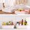 Fizleca 3 Pcs White Storage Baskets, Stackable Plastic Bathroom Organiser Boxes with Handles for Kitchen 4