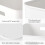 Fizleca 3 Pcs White Storage Baskets, Stackable Plastic Bathroom Organiser Boxes with Handles for Kitchen 3