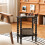 JERX 3-Tier Narrow Side Table Small End Table Walnut Brown 5