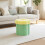 PINPLUS Small Folding Storage Ottoman with Lid, 32x32x29 cm, Green 2