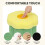 PINPLUS Small Folding Storage Ottoman with Lid, 32x32x29 cm, Green 5