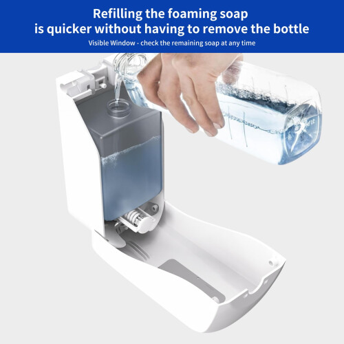 CHUANGDIAN Hand Soap Dispenser Wall Mounted, 1000ml, Pearl-White 2