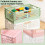 PIANKEKE 2 Pcs Collapsible Storage Box, Plastic Stackable Folding Storage CratesStorage Baskets 4