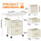 Printer Stand with 2 Fabric Drawers Mobile File Cabinet,End Table On Wheel 3