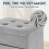 LOFTEY Small Ottoman Storage Box, Foldable Foot Stool with Lid, Grey 5