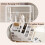 VOWNER Hall Tree Entryway Coat Rack 3-Drawer Bench White Hanging Rod 2