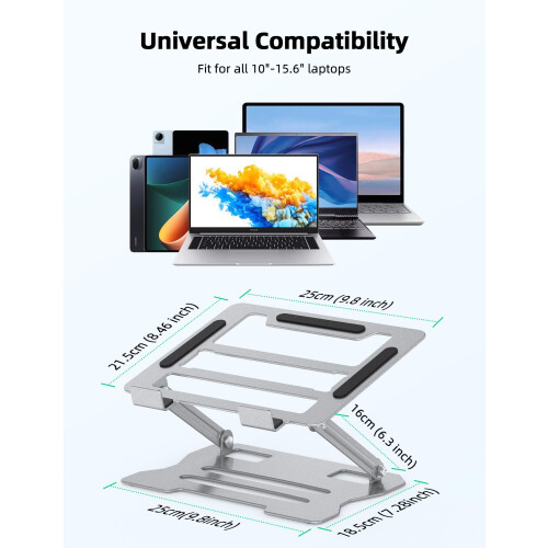 Adjustable Laptop Stand, Ergonomic Laptop Riser Heat Vent Computer Stand for Desk 1