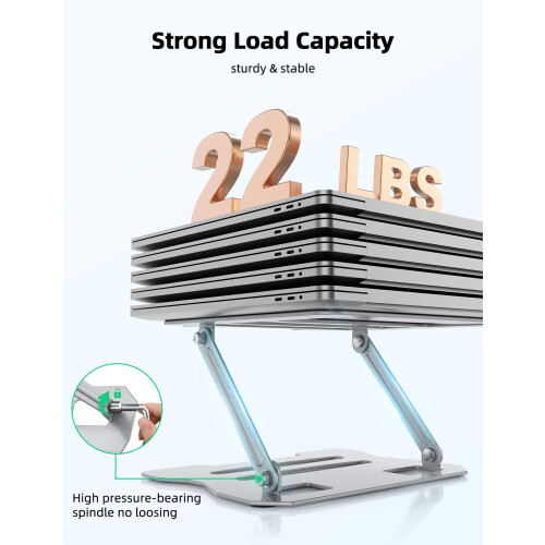 Adjustable Laptop Stand, Ergonomic Laptop Riser Heat Vent Computer Stand for Desk 2
