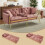 (Pink, Velvet) 2-Seater Sofa Bed with Adjustable Backrest 4