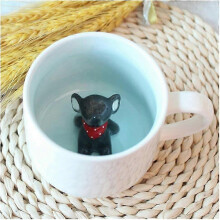 3D Cartoon Miniature Animal Coffee Cup Mug with Baby Elephant Inside - Animal Lovers Tea Mugs for Women Girls (Elephant)