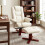 Homcom HOMCOM Reclining Armchair with Footstool and Adjustable Backrest, Cream 8
