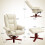 Homcom HOMCOM Reclining Armchair with Footstool and Adjustable Backrest, Cream 3