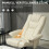 Homcom HOMCOM Reclining Armchair with Footstool and Adjustable Backrest, Cream 4