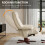 Homcom HOMCOM Reclining Armchair with Footstool and Adjustable Backrest, Cream 5