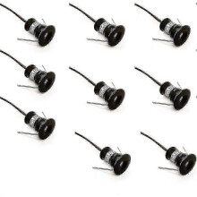 9-Pack Black Mini 12V LED Recessed Ceiling Spotlights IP65 Waterproof 3000K Warm White
