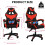 2 Point Massage Gaming Chair Ergonomic Computer Office Chair Adjustable Height 7
