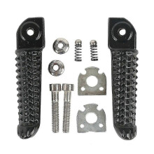 (CHINA, Rear black) Motorcycle Front Rear Footrests Foot Pegs For Yamaha Yzf R1 2002-2014 R6 2003-2012 2011 2010 2009 2008 2007 2006 05 Black/silver
