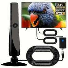 Private model indoor and outdoor TV antenna HDTV antenna DVB-T2 high-definition digital TV antenna, 5 meters line, F head with adapter