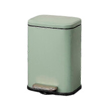(green) Stainless Steel Kitchen Bathroom Bin with Step Pedal, 13L/16L Anti-Fingerprint Odorless Lid