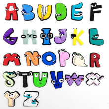 Animal Alphabet Legend Croc Charms PVC Soft Rubber Shoe Decoration DIY Shoe Buckle Garden Clog Accessories