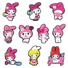Kuromi Melody Croc Shoe Charms PVC Soft Rubber Jibbitz DIY Shoe Decor Garden Clog Accessories Creative