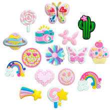 16Pcs Cute Croc Charms PVC Soft Rubber Shoe Decorations DIY Jibbitz for Garden Clogs Accessories