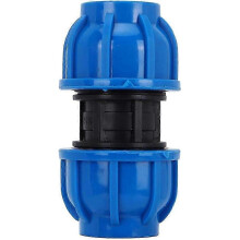32mm to 32mm PE Plastic Straight Connectors - 4Pcs Water Pipe Tube Fittings