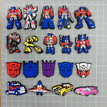 Transformers Optimus Prime Bumblebee Croc Charms Jibbitz for Clogs Shoes, 19PCS PVC Resin Shoe Charms Decorations for Kids Adults DIY Shoe Accessories