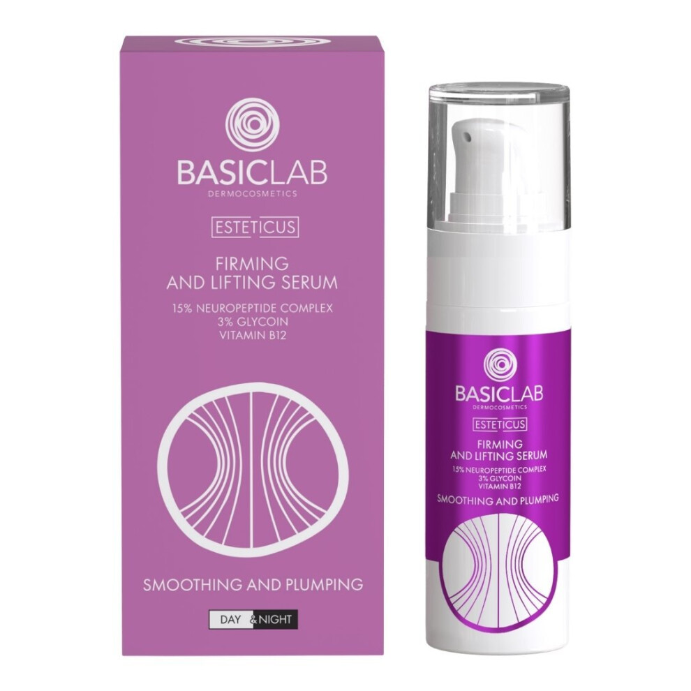 Basiclab Esteticus Firming And Lifting Serum 15% Neuropeptide Complex, 3% Glycoin, Vitamin B12 30Ml