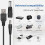 Câble d'alimentation et de charge 5 V CC avec prise jack 2,1 mm, câble d'alimentation USB vers CC 2025 3