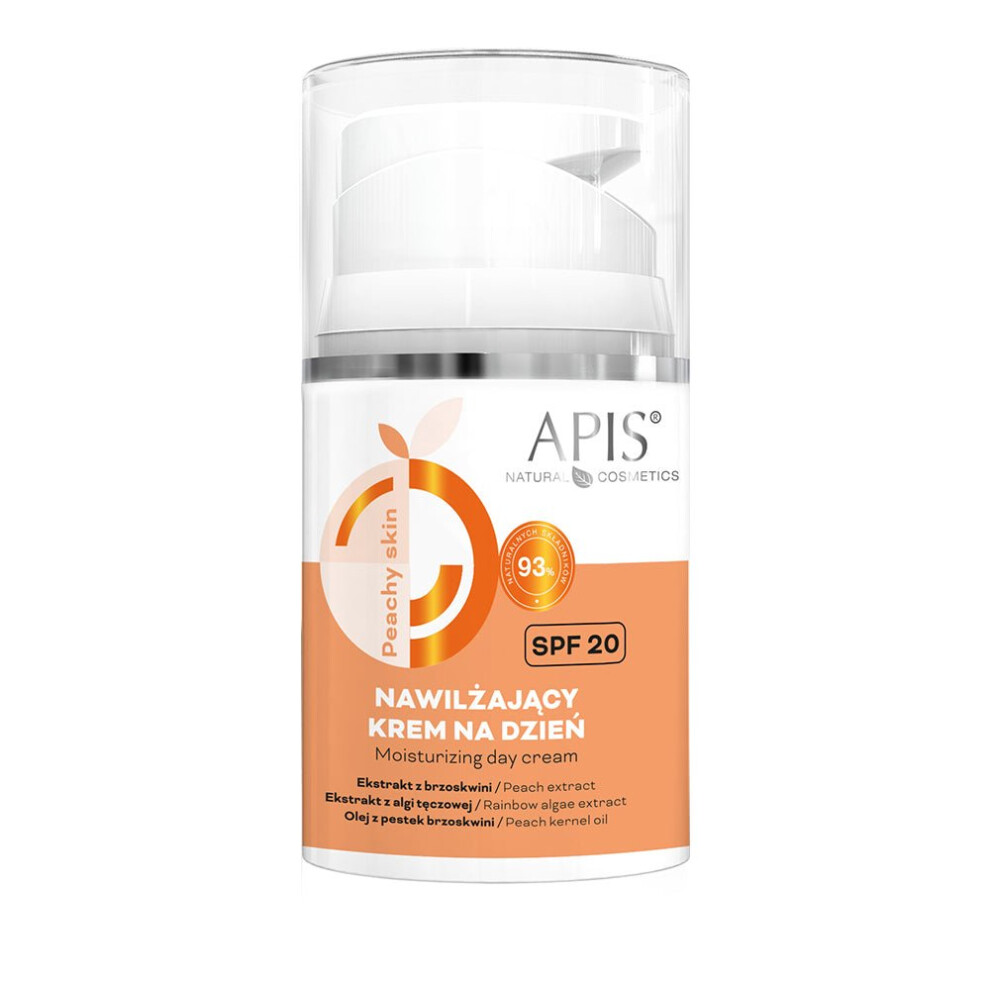Apis Peachy Skin Moisturising SPF 20 Face Day Cream Peach Extract Dry Skin 50ml - Image 6