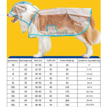 2025 Stor Hunde Transparent Regnfrakke, Velegnet Til Golden Retriever, Labrador, Shepherd & Andre Store Hunde