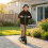 Electric Scooter for Kids, with LED Display, Green 4