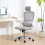 Homcom HOMCOM High Back Mesh Computer Desk Chair with Lumbar Support, Grey 2