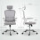 Homcom HOMCOM High Back Mesh Computer Desk Chair with Lumbar Support, Grey 3