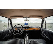 25-26 Paar Retro Vierkante Spiegel Hangende Paar Pluche Dobbelstenen met Stippen voor Auto Interieur Decoratie (Blauw)
