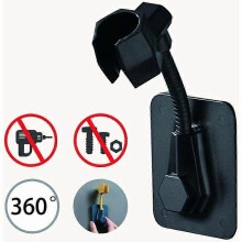 360 graden draaibare douchekophouder, hoogwaardige ABS-materiaal, waterdichte wandmontagebeugel, eenvoudig te installere