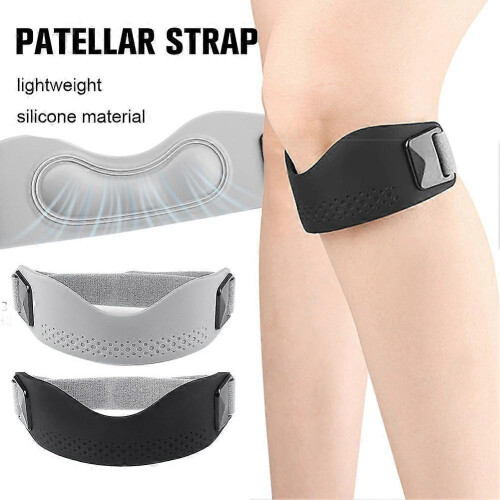 Silicone Patellar Tendon Support Strap, 2025 Upgraded Adjustable patella Support 2