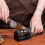 25-26 Kitchen 3-segment Knife Sharpener Household Multi-functional Hand-held Three-purpose Black Sharpening Stone Jd4 5