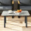 Outsunny Outsunny Outdoor Coffee Table, Garden Table with Slatted WPC Top, Grey 8