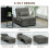 Four-In-One Single Sleeper Chair - Dark Grey 7