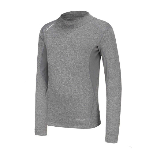 (13 Years, Grey) Sondico Childrens/Kids Mock Neck Base Layer Top 2