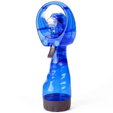 (Dark Blue) Handheld Battery Powered Water Misting Fan with Wrist Wrap