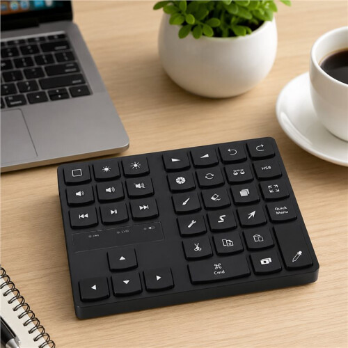 Drawing Keypad , 35 Keys Rechargeable Wireless Keyboard for Procreate, and Drawing Shortcuts Graphic 2