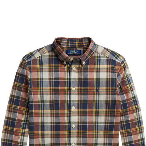 Ralph Lauren (13-14 Years, Navy/Multicoloured) Ralph Lauren Boys Checked Shirt 2
