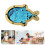 (Yellow) Shimmering Sequins Fish Busy Board Accessory Fine Motor Skill Sensory Development Blue 2