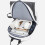 (gray white) Folding Tennis Backpack with Shoe Pouch Badminton 2-Racket Adjustable Bag Blue White 5