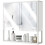 Bathroom Mirror Cabinet with Soft-Close Doors and Adjustable Shelf - White 2